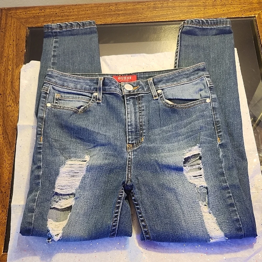 Guess Denim Duo in Blue and White - Picture 3 of 8